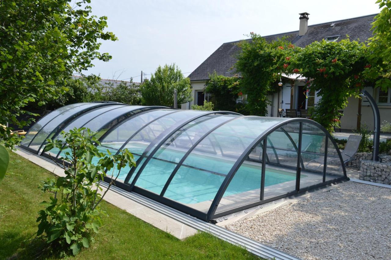Au Coeur Du Bien-Etre, Gite Avec Piscine Chauffee Et Couverte, Spa, Sauna, Massages Monteaux Exteriér fotografie